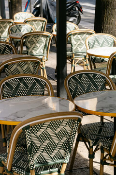 Caf&eacute; chairs in Lyon France, 