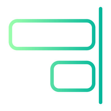 align right gradient icon