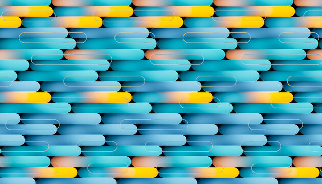 Abstract Blue Turquoise Diagonal Stripes 3D Background 