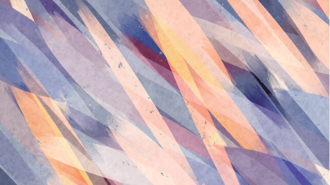 Abstract Geometric Composition With Overlapping Translucent Diagonal Shapes