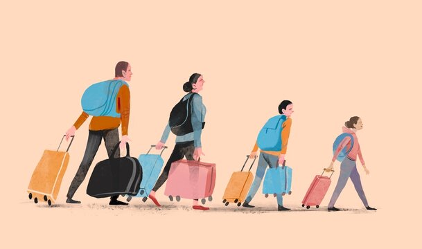 Immigrant Family on the Move