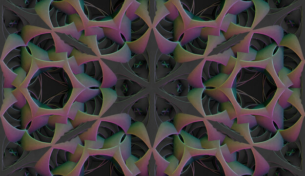 Futuristic alien seamless pattern.