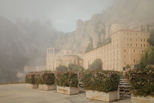 Montserrat Monastery in Fog