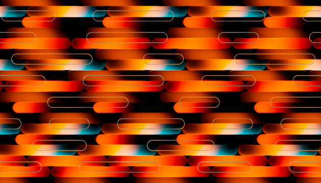 Vibrant Orange Abstract Diagonal Geometric Pattern With Rounded Bars 