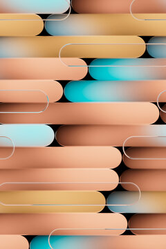 Abstract Rounded Gradient Pattern Seamless Background 