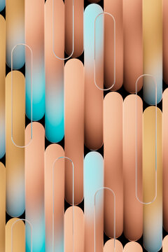 Abstract Rounded Gradient Pattern Seamless Background 