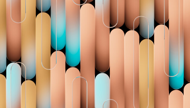 Abstract Rounded Gradient Pattern Seamless Background 