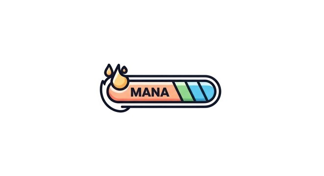 Modern mana energy progress bar for mobile games