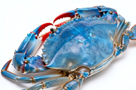 Blue crab isolated on white background