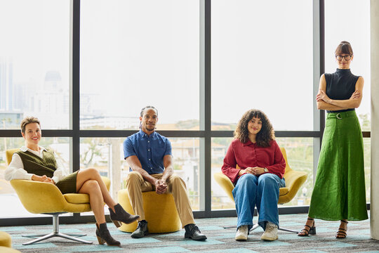 Business portrait of multiethnic work team