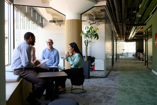 Work break at orporate common lounge area