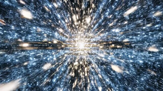 Abstract digital brain composed of glowing blue particles, symbolizing artificial intelligence, neural networks, and futuristic technology, with light streaks in dark background