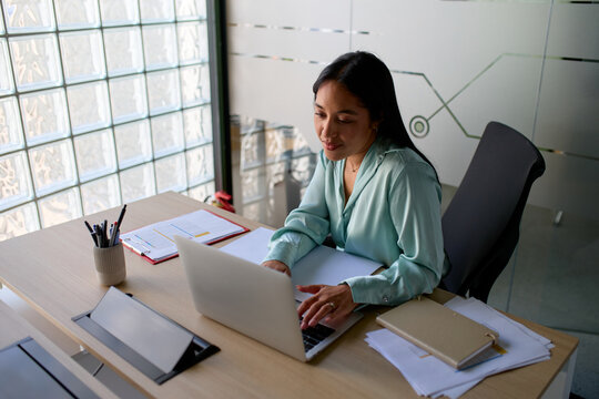 Businesswoman in her office
