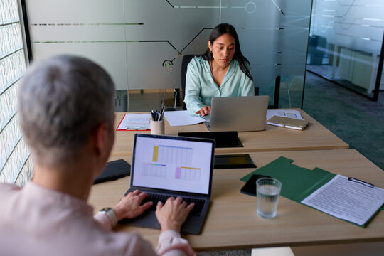 Women work at the office