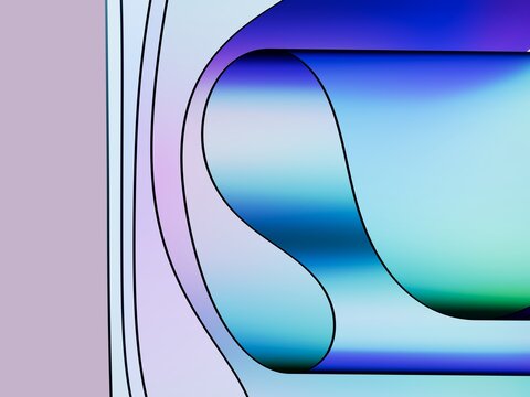 Colorful Abstract Art With Flowing Shapes on a Light Background