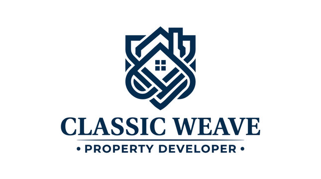 Classic Weave property developer logo with shield emblem and house icon