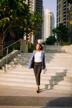A woman in the city
