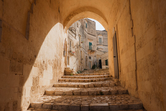 Ancient city of Matera in the Basilicata region of Southern Italy