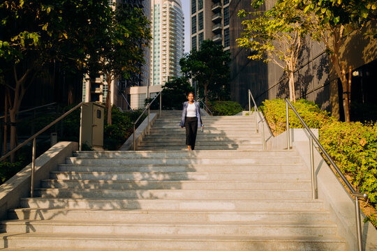A woman in the city