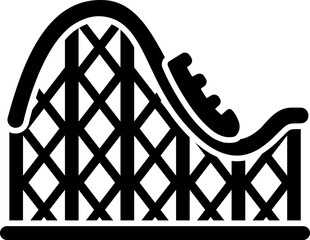 Roller Coaster Glyph Icon © Arif