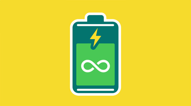 Battery with Infinity Symbol.