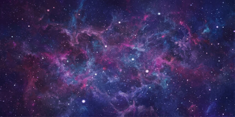 A vibrant and swirling nebula of cosmic dust and gas, illuminated by distant stars, creates a breathtaking celestial spectacle in the vast expanse of the universe. © suriyaakter
