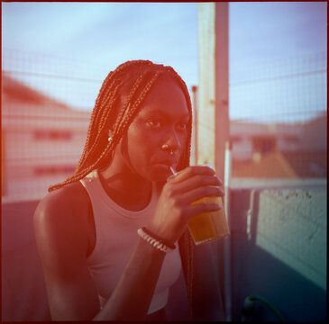 Drinking on a Rooftop