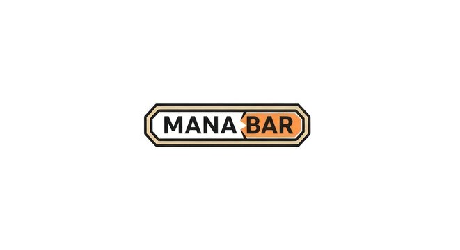 Sleek mana status bar for game user interface