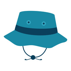 Blue Outdoor Fishing Bucket Hat For Angler Illustration © ellyana