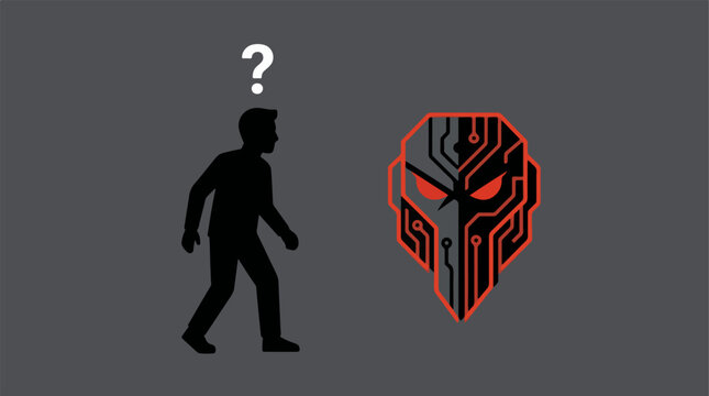Man Approaches Transform Robot Head.