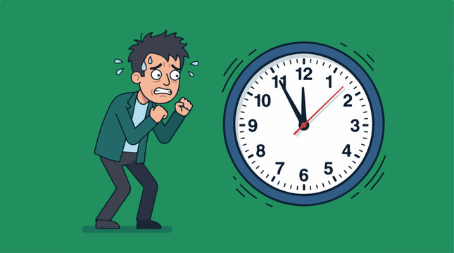 Man Running Late For Work.