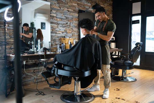 Modern Barbershop Interior