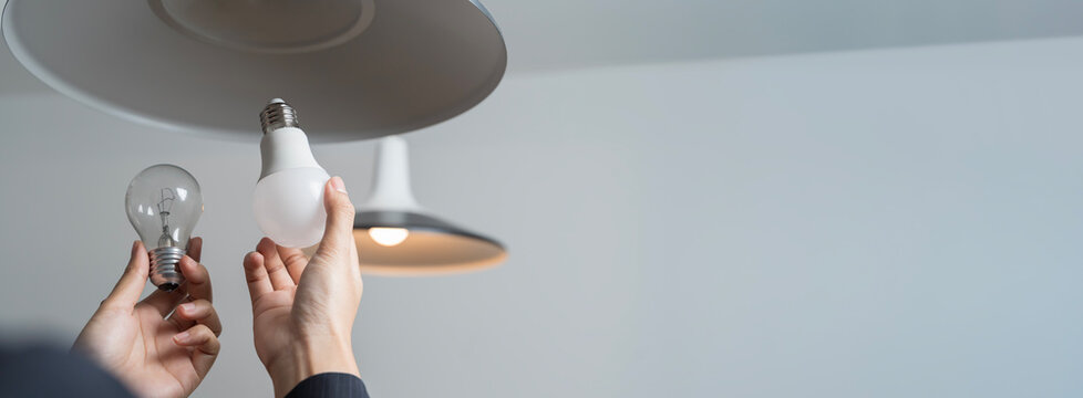 LED Light Bulb Replacement With Energy Saving Concept