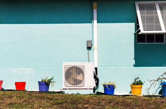 Heat Pump HVAC Unit on Home Exterior