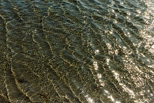 Abstract Detail of Water with Sun and Wind