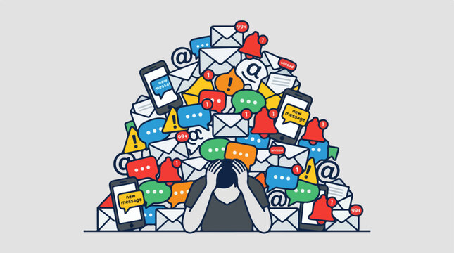 Overwhelmed by email notifications.