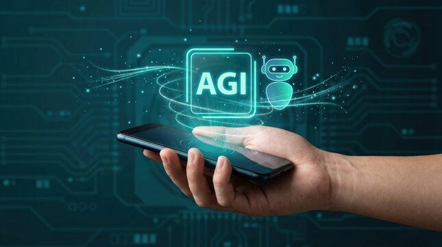 Artificial intelligence agents and agi represent advanced technology with innovation and haptic feedback for future digital interaction