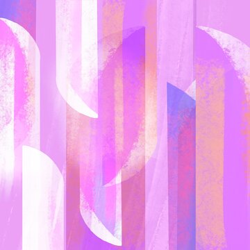 Abstract Neon Glass Shapes With Vertical Motion Blur.