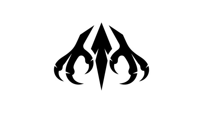 Black Talon Symbol with Central Arrowhead Design