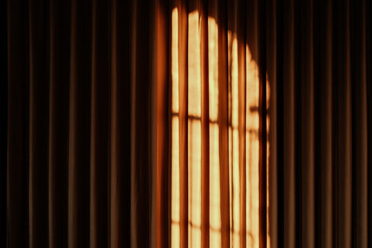 Sunlight Through Curtain Blinds