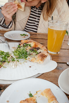 Woman Eating Pizza