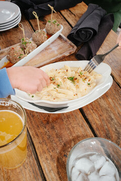 Child Eating Mac And Cheese