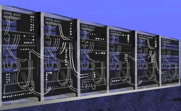 Row of Server Racks &ndash; Data Center Infrastructure