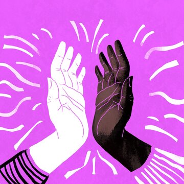 High Five Hand Clap with Dynamic Impact Effect