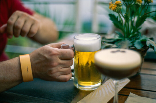 Beer on Outdoor Table