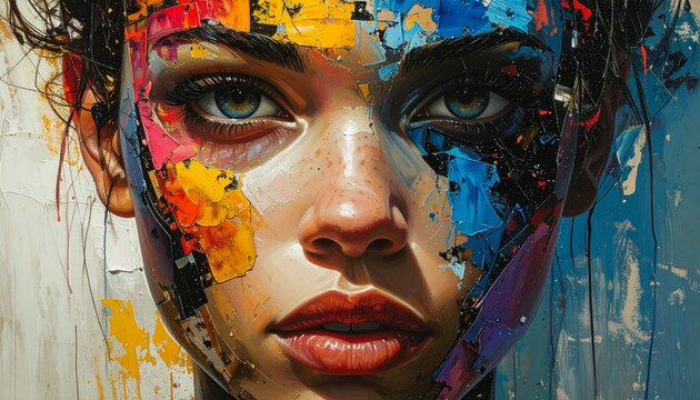Cybernetic Oil Portrait- -A classical Renaissance portrait of a noble figure, 
