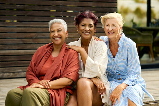 Portrait of Women Enjoy Outdoor Time
