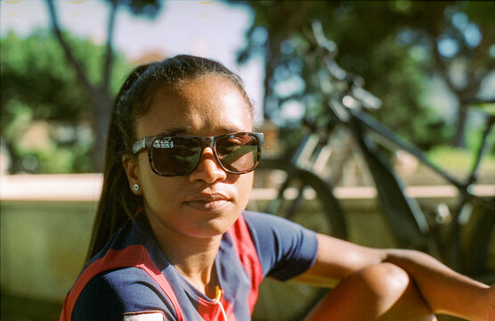Seated Cyclist in Sunlight