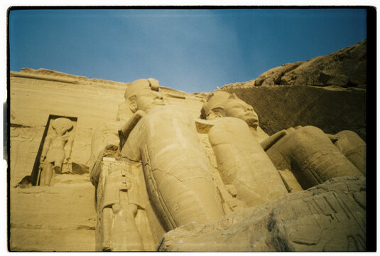 Giant Statues at Abu Simbel in Egypt 