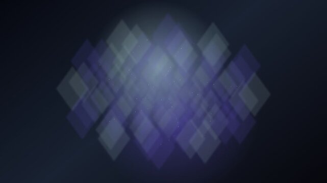 Abstract blue and purple background with floating diamond shapes